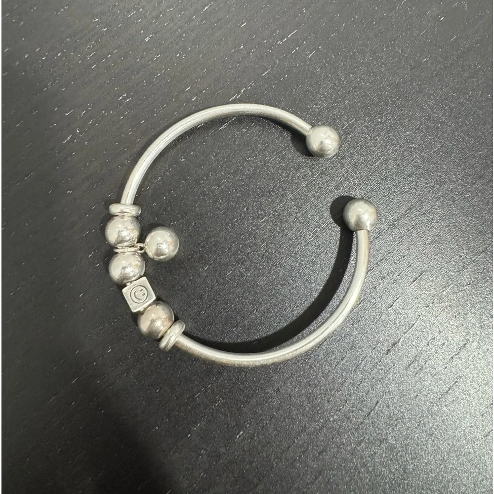 Sterling Silver 925 Happy Cuff Bracelet
